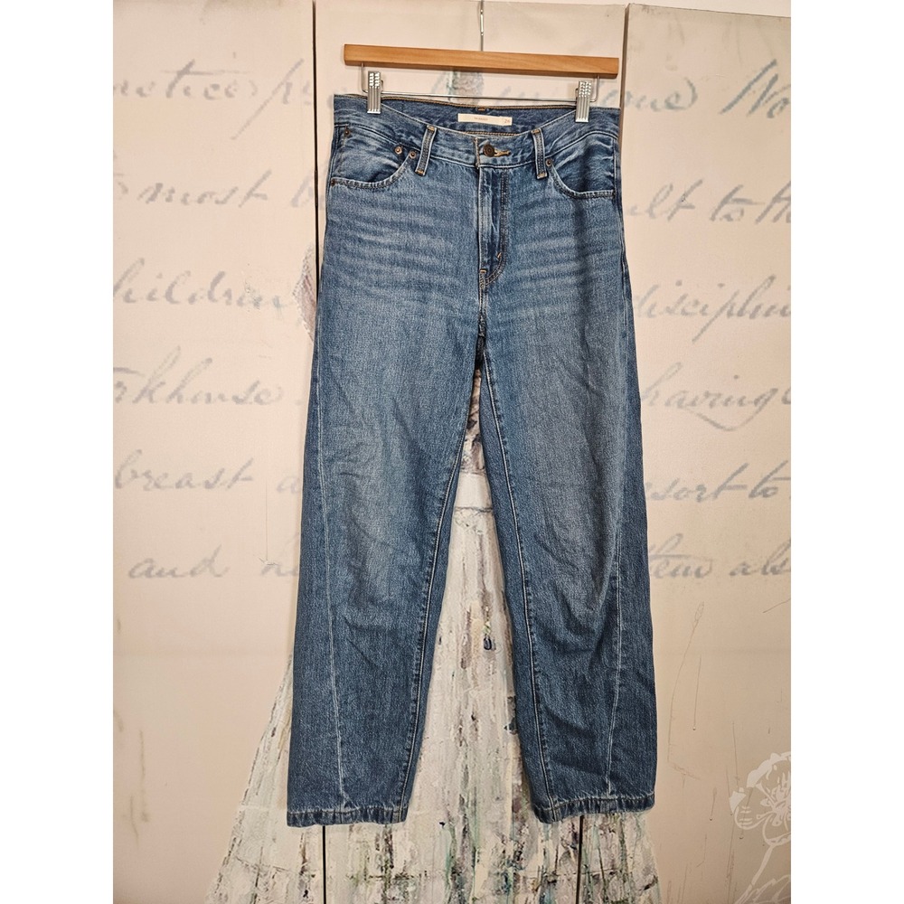 Levis 94 Baggy Jeans 26 Blue Medium Wash Mid Rise Relaxed Straight Leg Denim